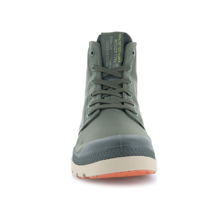 Palladium Pampa Lite+ Recycle WP+ Women's Boots Olive | UK J628-UJG